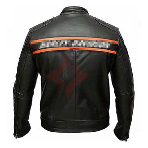 Chaqueta de Cuero Vacuno HD Negra Screaming Eagle para Motocicleta, Equipo de Motociclista Premium, Chaqueta Resistente de Cuero Vacuno Genuino para Repartidores - Product Image 4