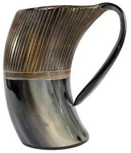 Handmade Polished Buffalo Horn Viking Drinking Horn Mug Animal Style New Design for Beer and Coffee From India - Product Image 2