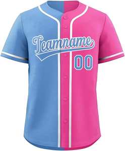 Maillots de baseball pour hommes personnalisés de haute qualité, respirants, imprimés, chemises à manches courtes entièrement boutonnées, uniformes sportifs, hauts, streetwear hip-hop - Product Image 2