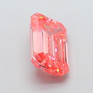 Diamant rose vif fantaisie taille émeraude de 3,12 carats, cultivé en laboratoire CVD, clarté VS2, polissage excellent, pierre libre pour bijoux personnalisés - Product Image 4