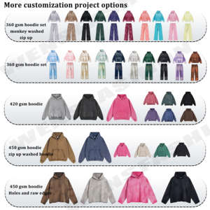 Sudadera con Capucha Extra Grande Unisex, Tejida, 100% Algodón Grueso y Resistente a las Arrugas, con Opciones de Impresión de Logotipo de Marca y Foto - Product Image 5