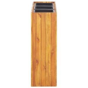 Jardinière surélevée en bois d'acacia brun massif, élégante, pour jardin extérieur - Product Image 5