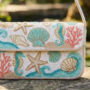 Bolso de Hombro con Cuentas Bordadas de Diseño para Mujer, Bolso Decorativo Hecho a Mano para Ropa Étnica, Eventos Nocturnos y Regalos - Product Image 3