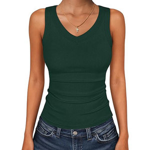 Women's Ribbed Tank <b>Top</b> Soft Stretch Sleeveless Casual Summer Basic Camisole Wholesale - Product Image 2