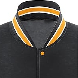 Nouvelle veste universitaire unisexe de qualité supérieure avec col montant, design patchwork, logo sur le devant - Veste de baseball d'hiver - Product Image 3
