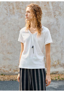 T-shirt de sport décontracté pour femme à col rond, ample et respirant, idéal pour la course et le yoga, à manches courtes - Product Image 3