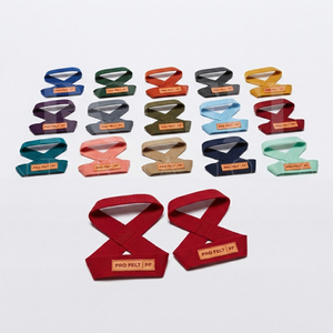 Sangles de levage personnalisées en coton et polyester pour la protection des poignets, idéales pour la musculation, l'haltérophilie, les soulevés de terre, l'entraînement et le fitness (OEM) - Product Image 1