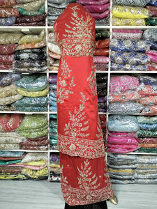 Tissu en soie brute bleu ciel chic du fabricant indien avec dentelle en filet pailleté lourd pour vêtements africains George Wrapper - Product Image 5