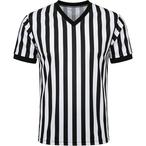 Maillot de football rayé à col en V pour homme, manches courtes, en polyester respirant, coupe classique, pour adultes, toutes saisons - Product Image 3