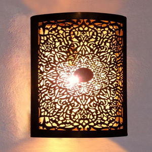 Lampe murale en métal géométrique, style bohème, fabrication artisanale, éclairage décoratif d'intérieur pour salon, montage au plafond - Product Image 6