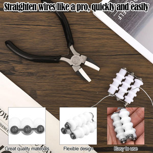 Wire Straightening Pliers Jewelry Wire Straightener Tool Flat <b>Nose</b> Pliers for Straightening Bent Wire Wire Forming Tool - Product Image 6