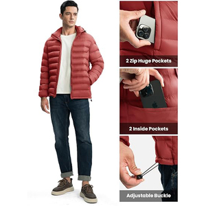 Womens Quilted Puffer <b>Jacket</b> With Sparkly Rhinestone Details And Cozy Attached Hooded Coat - Product Image 5