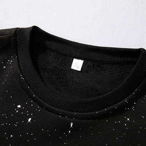 เสื้อสเวตเชิ้ตคอกลมประดับคริสตัลเต็มตัว พรีเมียม ผ้าคอตตอนผสมเนื้อหนา สำหรับฤดูหนาว ปักลายปะแบบกำหนดเอง แฟชั่น - Product Image 3