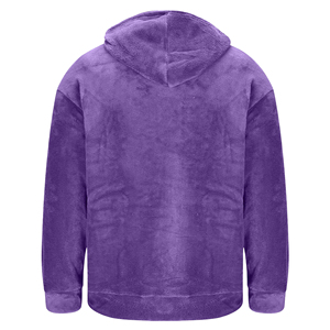 Wholesale <b>Sherpa</b> <b>Fleece</b> Hoodies Unisex Warm Soft Winter Pullover Hooded Sweatshirts Custom Logo Print Windproof Eco-Friendly - Product Image 5