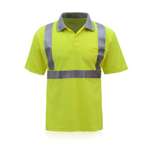 Camiseta de Trabajo Unisex de Alta Visibilidad, Transpirable, Impermeable, Fluorescente, de Secado Rápido, Manga Corta, Ropa de Trabajo de Seguridad para la Construcción - Product Image 2