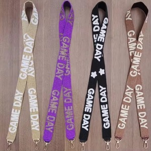 CRYSTAL CRAFT <b>Game</b> Day Webbing Strap Vintage Handbag Eco-Friendly Raised Text Metal <b>Hooks</b> Multi Color Options - Product Image 1