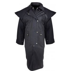 Manteaux et vestes longs de qualité supérieure, tissu imperméable huileux, doublure en coton avec capuche amovible - Product Image 1