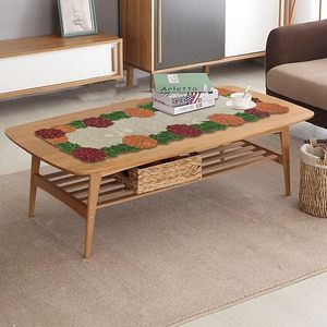 Floral Table Runner Printed Modern Home Decor Washable Beaded Pattern Multicolor Design - Product Image 3