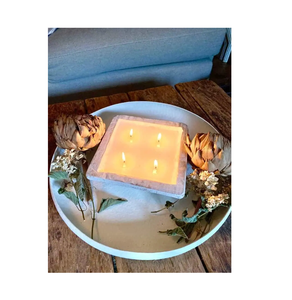 Elegante Recipiente Rústico de Madera para Velas, para el Hogar, Bodas, Fiestas, Decoración Rústica, Contenedor para Velas en Mesa, Restaurantes y Cafeterías - Product Image 2