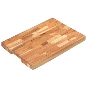 Planche à découper en bois massif faite à la main pour la cuisine |   Planche à découper en bois naturel pour viande, légumes, pain, fromage et autres aliments - Product Image 5