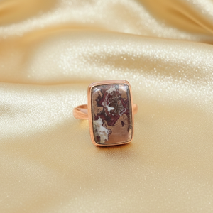 Natural Copper Dolomite Gemstone <b>Ring</b> 925 Sterling Silver Rose Gold Yellow Gold Plated Vintage <b>Statement</b> Jewelry Gift Women <b>Ring</b> - Product Image 4