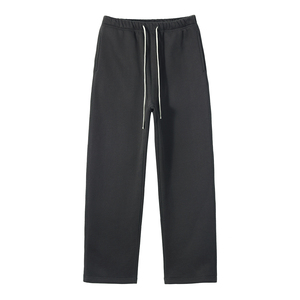 Custom <b>Black</b> <b>Women</b> Wide Leg Sweatpants Drawstring Waist Relaxed Lounge <b>Pants</b> Wholesale USA UK EU B2B Apparel Buyers Stock Pro - Product Image 4