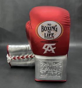 Guantes de Boxeo Personalizados en Color Plata y Rojo, Sin Boxeo No Hay Vida, Guantes de Boxeo de Cuero Genuino de Alta Calidad - Product Image 6