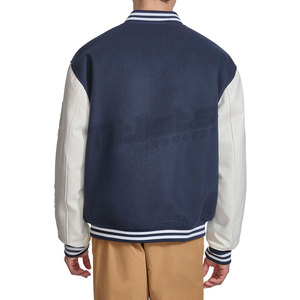 Veste de style universitaire en cuir personnalisée de qualité supérieure avec manches en cuir, corps en laine chaude et coutures durables - Product Image 5