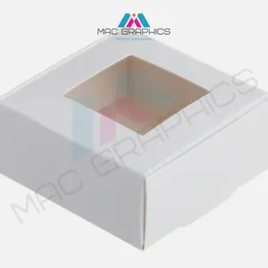 OOLIMA White Bakery Boxes With Window Cookie Boxes Cup Cake Boxes For Strawberries Cupcakes Chocolate Muffins Donuts