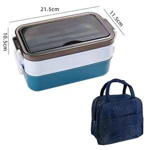 Boîte à bento japonaise à double compartiment pour étudiants et employés de bureau - Product Image 3