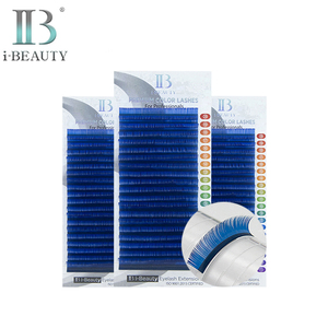 Extensiones de Pestañas i-Beauty - Pestañas de Color Premium Ib (Azul) Pestañas Individuales Coloridas de Corea del Sur de Alta Calidad - Product Image 1