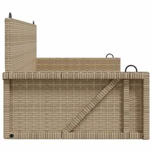 Panca a dondolo media in rattan sintetico beige con struttura in acciaio verniciato a polvere per patio - Product Image 5