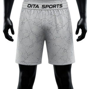 <b>White</b> Black <b>Men</b> Compression Shirt and <b>Shorts</b> Set Breathable Quick Dry Stretch Fitness Gym Training Running Workout Athletic - Product Image 4