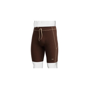 Shorts Bermuda Homme Marron Uni Taille Mi-Haute avec Cordon de Serrage Grande Taille Décontracté en Tricot Spandex Nylon - Product Image 1