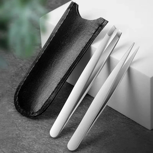 Pinces à cils en acier inoxydable de haute qualité pour salons de beauté, pinces de précision antistatiques durables avec option de logo personnalisé - Product Image 6
