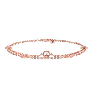 Interwoven Triangular Motif Diamond Link <b>Bangle</b> <b>Bracelet</b> - Product Image 2