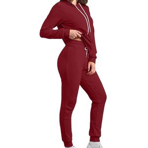 Ensemble de survêtement chaud pour femme, automne-hiver, épais, 2 pièces, pantalon de jogging et sweat à capuche, coupe ample - Product Image 5