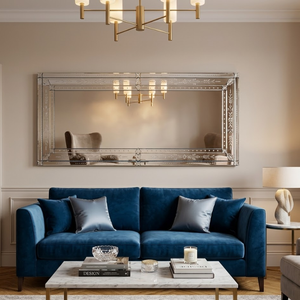 Espejo Decorativo de Pared Estilo Veneciano |   Espejo Decorativo de Estilo Barroco Vintage |   Espejo de Vidrio Antiguo para Decoración de Sala de Estar y Dormitorio - Product Image 3