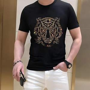 เสื้อยืดฮิปฮอปผู้ชายแบบหนา ผ้าฝ้ายถัก 100% คอโอ ทรงหลวม ดีไซน์เรียบง่าย ผลิตในบังกลาเทศ - Product Image 2