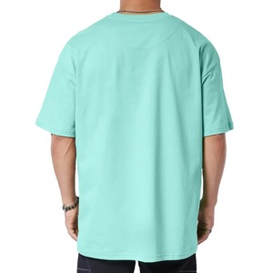 Camiseta de Manga Corta con Cuello Redondo Extra Grande para Hombre, Color Verde Menta Sólido, Estilo Casual, 100% Algodón Jersey, Corte Ajustado - Product Image 2