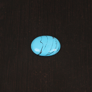 Pierre précieuse turquoise synthétique bleue ovale cabochon 11 carats 21x16 mm pierre non montée pour la fabrication de bijoux - Product Image 4
