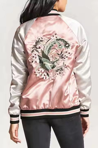 Customized Leather Bomber <b>Jacket</b> for <b>Women</b> with Sheep Skin Trim Embroidery Breathable Design-Custom Logo & Color - Product Image 6