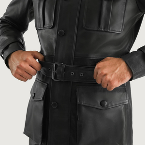 Veste en cuir pour homme de qualité supérieure, respirante, imperméable, longue, chaude pour l'hiver, avec un matériau confortable, au meilleur prix, faible MOQ - Product Image 6