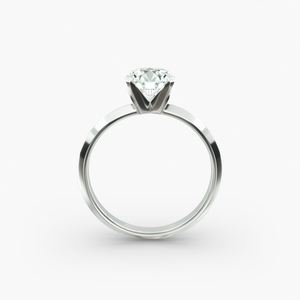Elegant 925 Sterling <b>Silver</b> Round Brilliant Cut Moissanite Prong Setting <b>Solitaire</b> <b>Ring</b> Luxury Fine Jewelry Engagement Wedding - Product Image 3