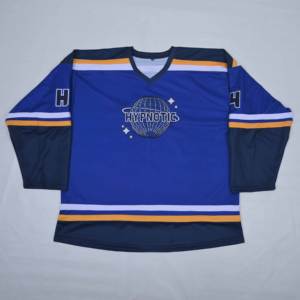 เสื้อฟุตบอล/ฮอกกี้น้ำแข็งทรงบ็อกซี่ คอวี ระบายอากาศได้ดี ไซส์พลัส แห้งเร็ว พิมพ์ลายโลโก้แบบเรโทรตามสั่ง ผลิตจากโพลีเอสเตอร์ 100% - Product Image 3