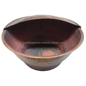 Cuivre Pied Rituel Bain Pédicure Profonde Spa Bol Repose-pieds Cuivre antique martelé Pédicure bol pour massage corporel - Product Image 5