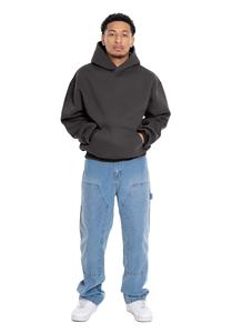 Sudadera con capucha personalizada de poliéster/algodón para hombre, sudadera de invierno antibacteriana transpirable con logotipo frontal, tela de ajuste Regular de 410G - Product Image 3