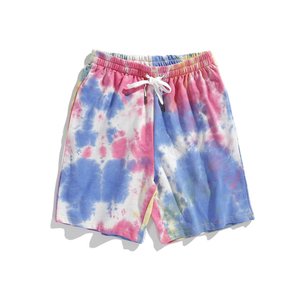 กางเกงขาสั้นแฟชั่นสตรีทแวร์ใหม่ปี 2026 ขายส่ง กางเกงขาสั้นลำลองผู้ชายลายมัดย้อม กางเกงขาสั้นออกกำลังกายคุณภาพสูง กางเกงขาสั้นวิ่งลายมัดย้อมสำหรับผู้ชาย - Product Image 3