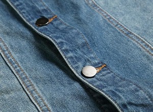 <b>Custom</b> Men's Plain <b>Denim</b> <b>Jacket</b> with Coating Process High Quality Outerwear - Product Image 2