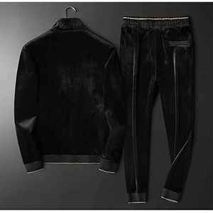 Rich Feel Thick Velour Clothing Long Sleeve Warm <b>Lounge</b> Wear Two Piece Outfit High Quality Velvet Track Suit - Product Image 6